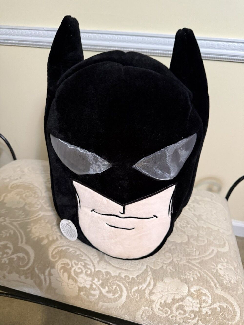 Plush Batman Big Greater Head Mask 19 inches with Breathable Mesh Eyes